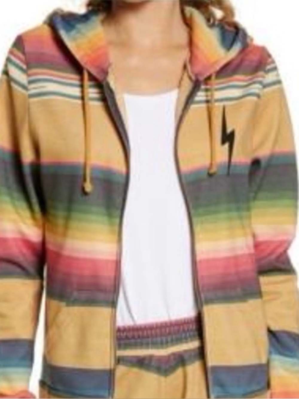 Aviator nation tri color zip up